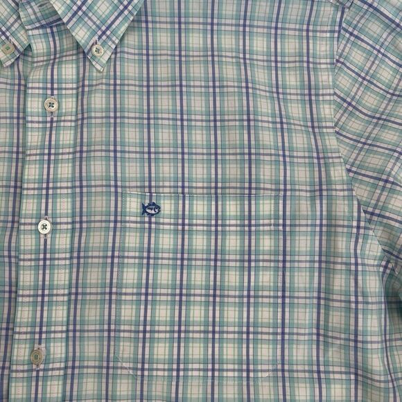 Southern Tide Multicolor Plaid Button Up Shirt Long Sleeve Cotton Sz M Stretch - Picture 4 of 16